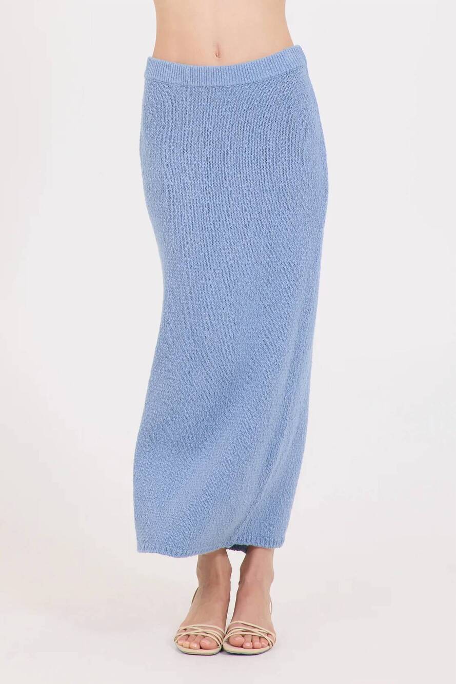 NEW ONE GREY DAY oak midi skirt in denim